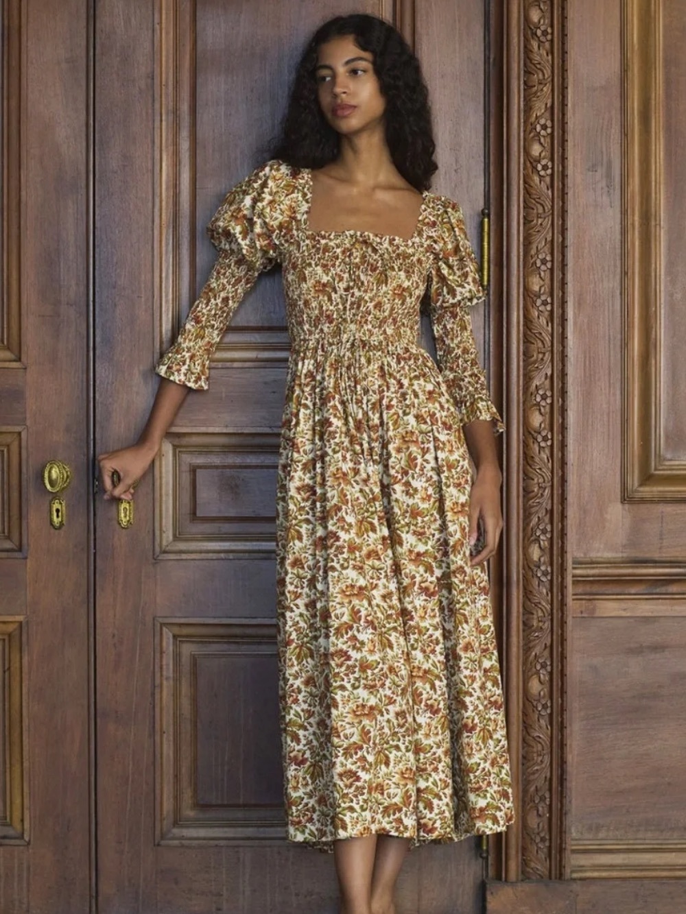 Doen Bijou Dress in Ivory Reve Des Jardins XXS